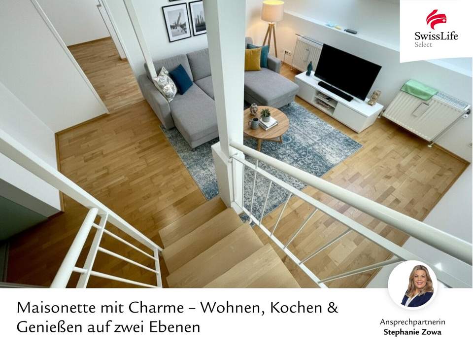 Stylische Dachgeschossmaisonette mit sonniger Terrasse und einzigartigem Grundriss | U4 + U6 + S Nähe |