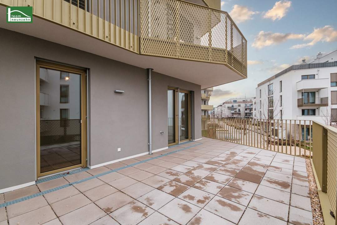 Wer hat die Größte für seine Mieter? Riesige Terrasse im Neubau mit Süd-Ausrichtung im begehrten "Hirschfeld" - Erstbezug (Nettopreis)