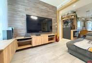 Moderne Dreizimmerwohnung mit Garten und zwei Parkplätzen, Badebiotop