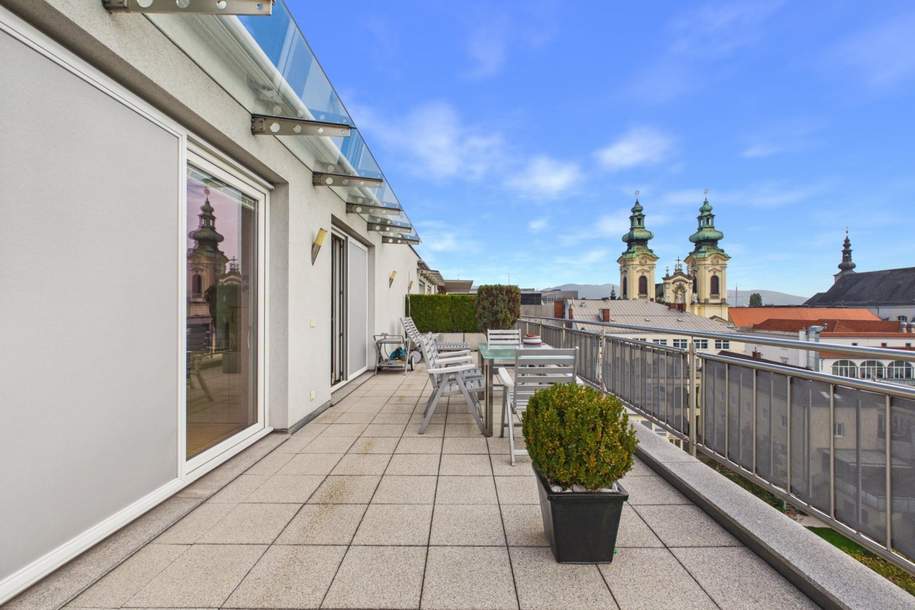LINZ: STADTRESIDENZ SPITTELWIESE - PENTHOUSE ca. 170,54 m² WOHNFLÄCHE + TERRASSEN ca. 86,81m², Wohnung-kauf, 4020 Linz(Stadt)
