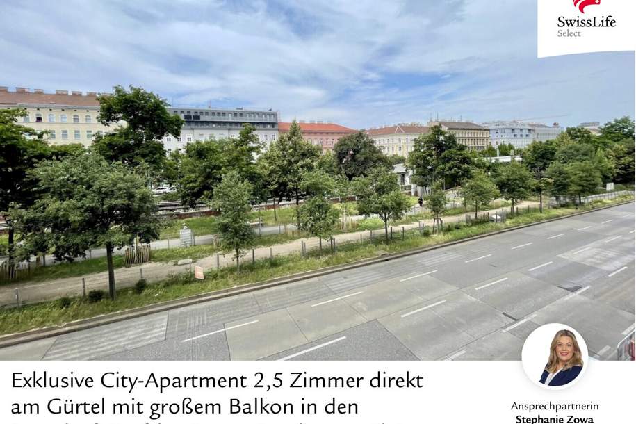 Exklusive City-Apartment 2,5 Zimmer direkt am Gürtel mit großem Balkon in den Innenhof! Perfekte Lage mit urbanem Flair, Wohnung-kauf, 1070 Wien 7., Neubau