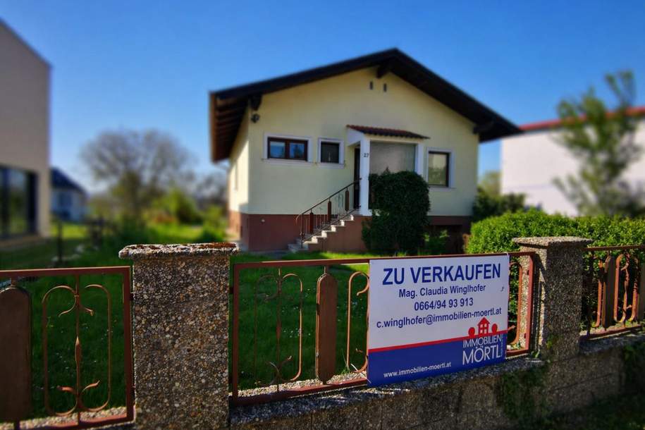 Kleines Haus, großes Grundstück mit Fernblick – Ruhelage nahe Wien, ideal für Pärchen, Haus-kauf, 449.000,€, 2100 Korneuburg