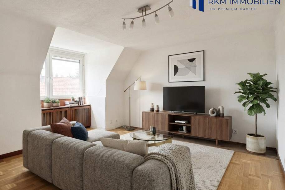 Über den Dächern von Mauer – helle Dachgeschosswohnung in exklusiver Ruhelage, Wohnung-kauf, 225.000,€, 1230 Wien 23., Liesing