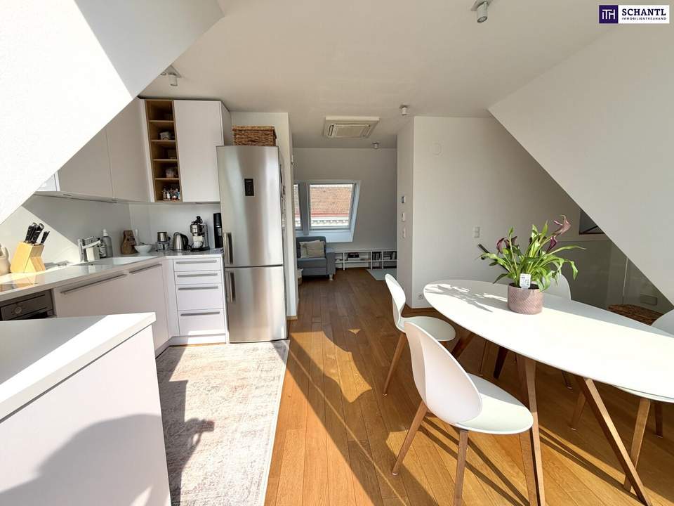 Sonne, Stille und Weitblick – außergewöhnliche Dachgeschosswohnung im Herzen von Margareten.