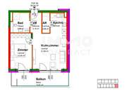 54,23qm geförderte 2ZI-Balkon-Wohnung, zzgl. Tiefgaragenstellplatz