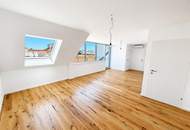 Penthouse über den Dächern Wiens – Maisonette mit Panoramablick in U-Bahn Nähe! Balkon und Terrasse!