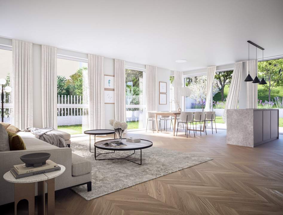 EXKLUSIVE GARTENWOHNUNG IN HIETZING MIT SALZWASSER-POOL UND SAUNA