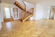 TOPLAGE, BÖRSE-NÄHE, klimatisierte 157 m2 Maisonette mit 18 m2 Terrasse, 4 Zimmer, Küche, Wintergarten, 2 Bäder, Zelinkagasse