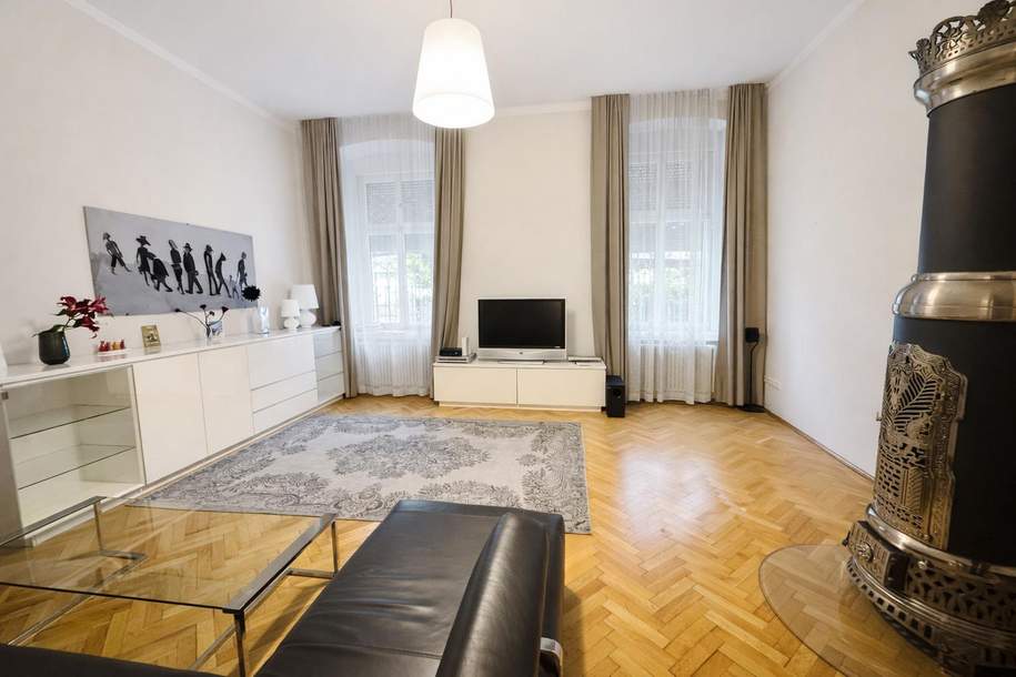 Stilvolle Altbauwohnung mit Terrasse und Carport in Klagenfurt am Wörthersee, Wohnung-kauf, 580.000,€, 9020 Klagenfurt(Stadt)