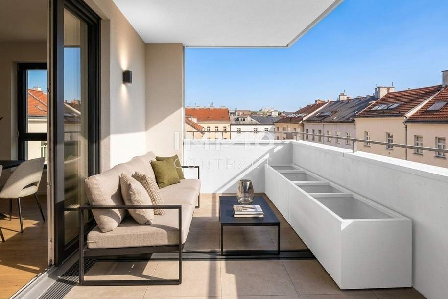 Parkside Schönbrunn – Erstbezug- Exklusive Vorsorgewohnung mit Westbalkon, Wohnung-kauf, 309.000,€, 1120 Wien 12., Meidling