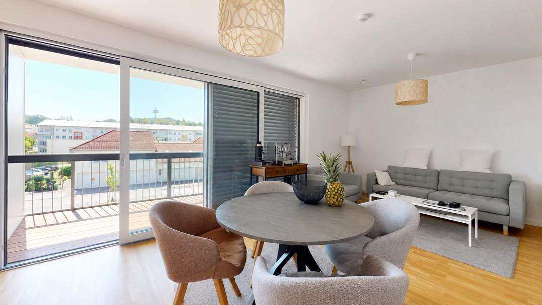 Moderne 2-Zimmer-Wohnung mit Dachterrasse in Ansfelden