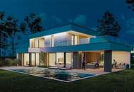 Rarität im Grünen - Geplantes Einfamilienhaus inkl. 77m² Dachterrasse, Küche und beheizbarem Swimmingpool.