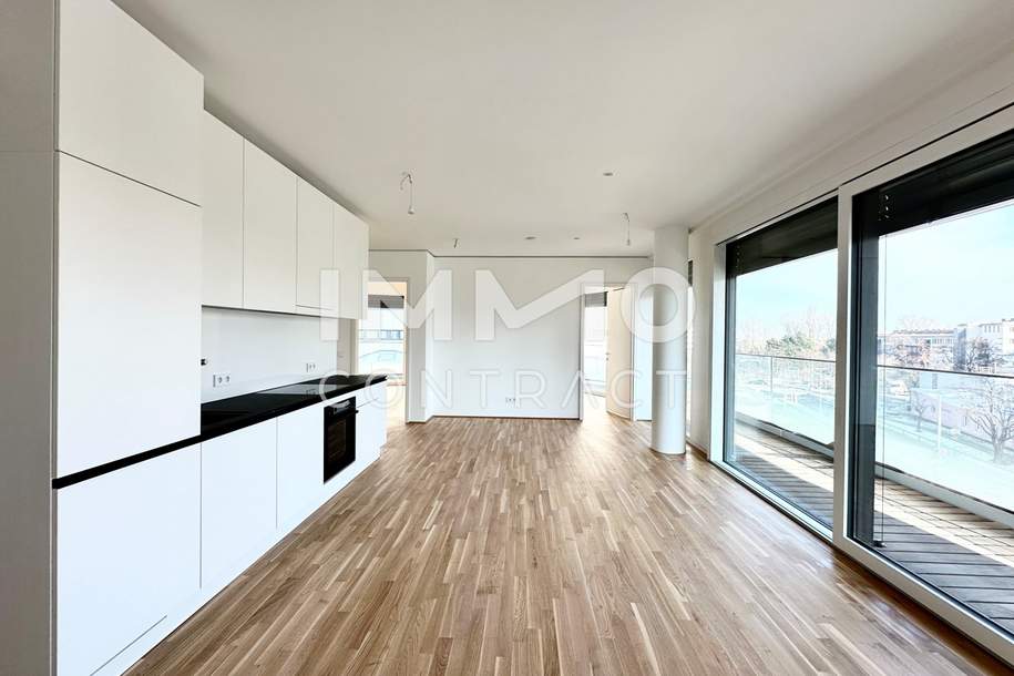 Erstbezug 3-Zimmer Traumwohnung direkt am Wasser! U1 Donauinsel vor der Türe!, Wohnung-miete, 2.270,01,€, 1220 Wien 22., Donaustadt