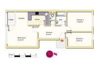 Sonnenseite des Wohnens | 3-Zimmerwohnung mit Südloggia | Top Zustand