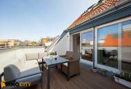 Exklusive, klimatisierte 3,5-Zimmer-Dachgeschosswohnung mit 22 m² Terrasse nahe Schloss Belvedere