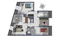 Stilvolle 3,5-Zimmer-Wohnung mit Terrasse und herrlichem Panorama auf die historischen Burgruinen