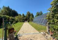 *** kleines gemütliches, möbliertes Häuschen mit Gartenparadies in der Waldrandsiedlung, mit Photovoltaik, Brunnen, Sauna, Garage, Carport,….. ***