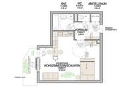 Super-Cityapartment : 1 Zimmer + Terrasse + Garage im 7ten!