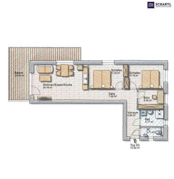 Entscheiden SIE ob 3 oder 4 ZIMMER - sonniger Süd-West BALKON- RUHIGE Lage - Garantierte Fertigstellung JUNI 2027 - PROVISIONSFREI!!!