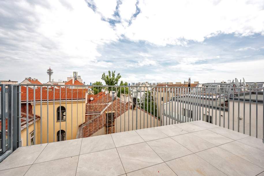 ++FonteFlats++ Fantastischer 3-Zimmer Dachgeschoss-ERSTBEZUG mit großartiger Dachterrasse, Wohnung-kauf, 499.000,€, 1100 Wien 10., Favoriten