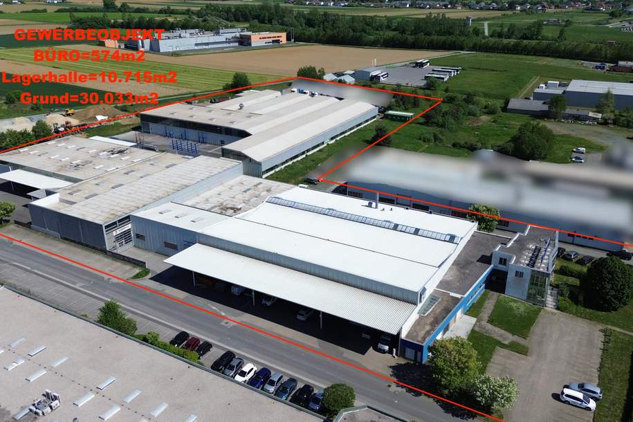 Attraktives Betriebsareal im Industriegebiet Güssing – vielseitig nutzbare Lager- und Büroflächen auf einem über 30.000 m² Grundstück, Gewerbeobjekt-kauf, 3.120.000,€, 7540 Güssing