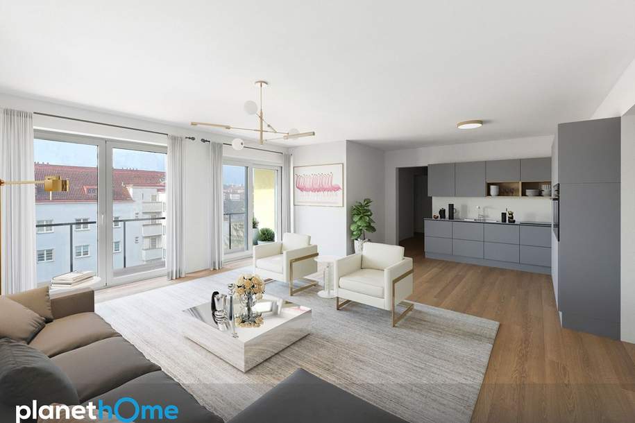 Toplage · Erstbezug · Exklusive 3–4-Zimmer-Wohnungen · Luxuriöse Ausstattung, Wohnung-kauf, 699.000,€, 1050 Wien 5., Margareten