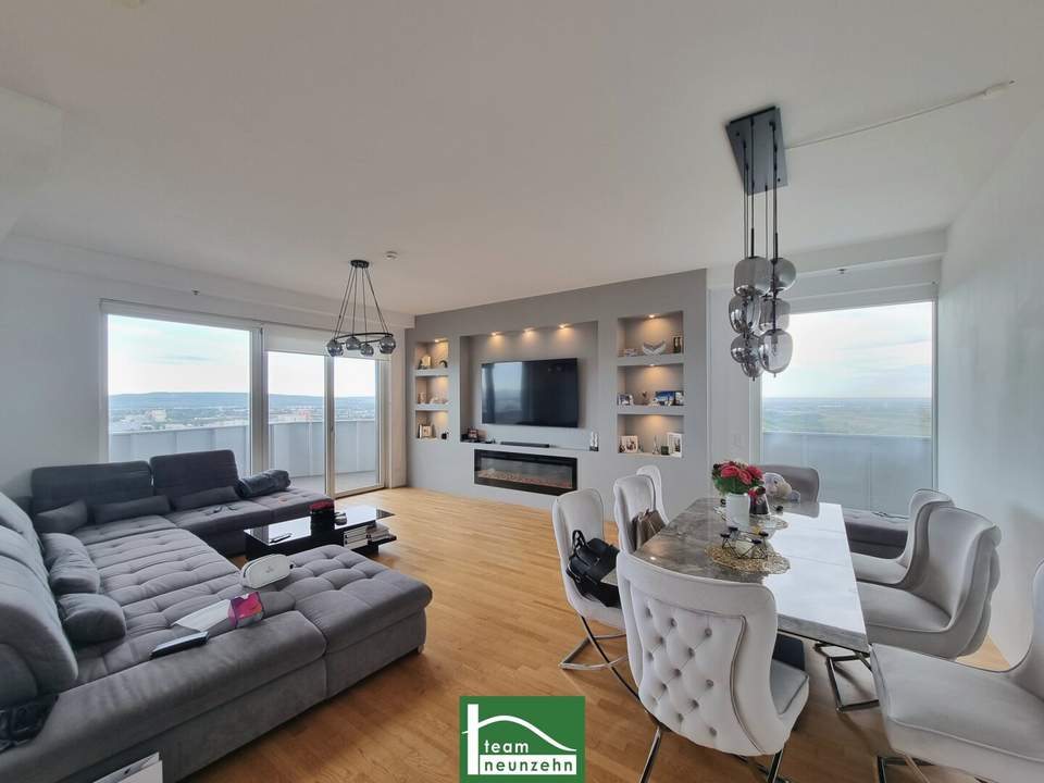 SKYVIEW - Einzigartige Penthouse Wohnung mit atemberaubendem Fernblick - 4 Zimmer mit großzügiger Außenfläche - City Gate - U1 Leopoldau