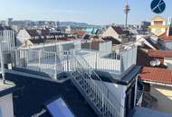 *Superprojekt: ''Über den Baumwipfeln" *TOP 53* MIT BALKON + SUPER-PANORAMA-DACHTERRASSEN + 360° WIEN-BLICK