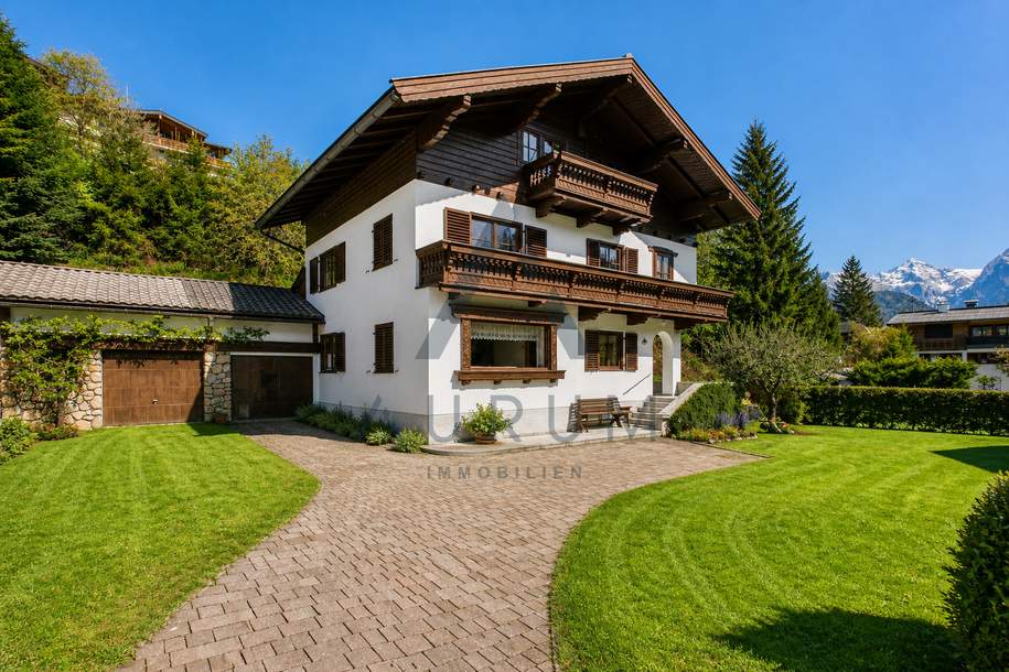 Charmante Liegenschaft: Großzügiges Grundstück mit Bestandsgebäude mit zwei Wohneinheiten und Bergblick, Haus-kauf, 1.175.000,€, 6391 Kitzbühel