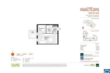 Exklusive Lage im Herzen Wiens – PARK FLATS als Anlagechance, Wohnung-kauf, 195.000,€, 1030 Wien 3., Landstraße