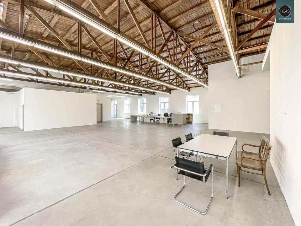 Atemberaubendes Loft in der Brotfabrik Wien mit toller Raumhöhe &amp; riesiger Terrasse! Stellplatz verfügbar!
