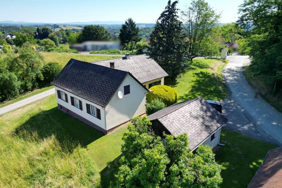 Gemütliches Einfamilienhaus mit 5 Zimmer, Garage und Holzhütte in sonniger erhöhter Ruhelage mit Weitblick, Haus-kauf, 165.000,€, 7574 Güssing
