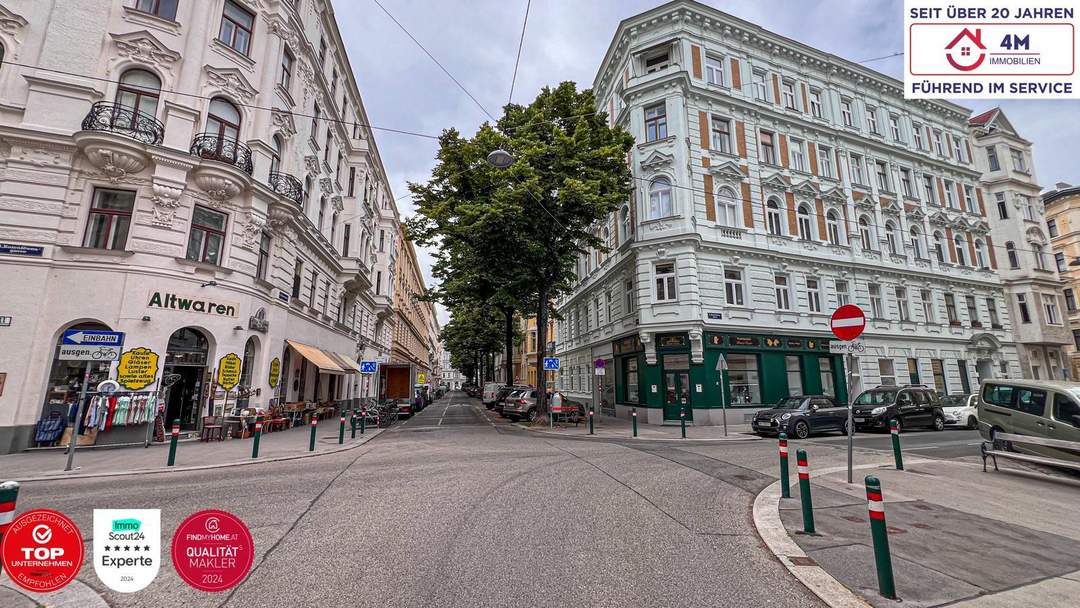 Exklusives Wohnjuwel im Alsergrund: Stilvoller Altbau mit ruhiger Terrasse und faszinierendem Jugendstil-Charme – mit viel Potenzial