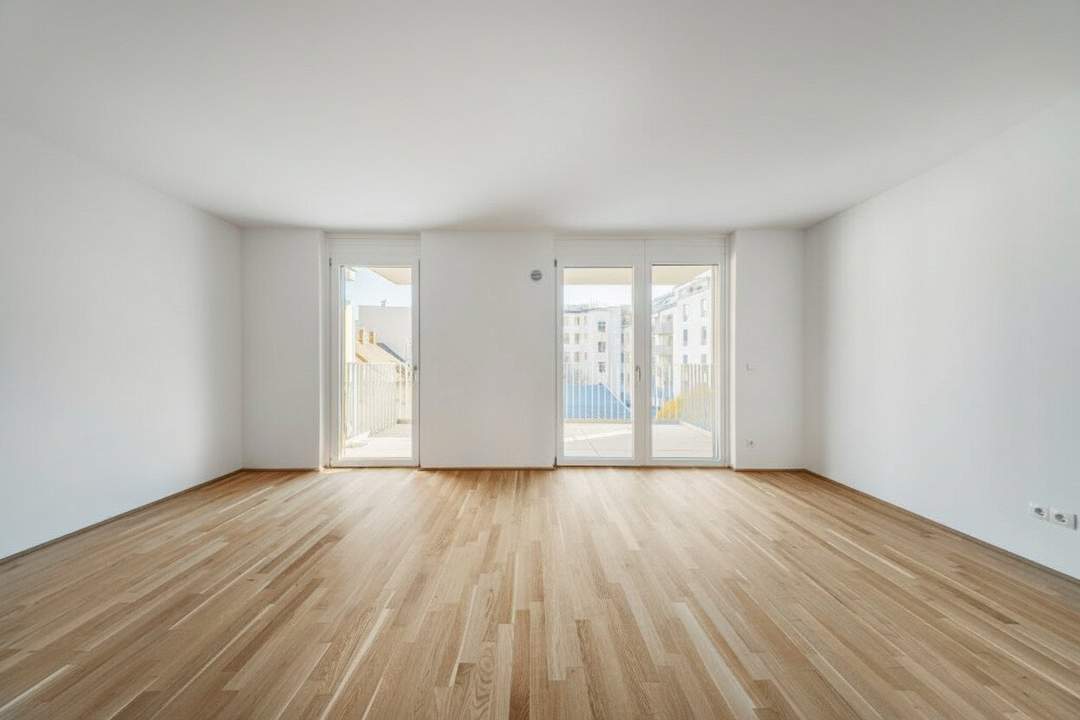 charmante 3-Zimmer Wohnung mit bodentiefen Fenstern und 2 Balkone >> Top Anbindung