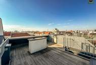 Provisionsfrei: Klimatisierte Dachgeschoss Maisonette mit 2 Terrassen und Kamin nahe Uno City!