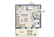 Interessante Maisonette-Dachterrassenwohnung in Innenstadtnähe - 77,86m², 3 Zi., 7,2m² Loggia plus 18m² Dachterrasse!