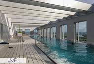 Erstbezug - Sonnige 2-Zimmer Wohnung mit Roof-Top-Pool und Blick über Skyline von Wien!