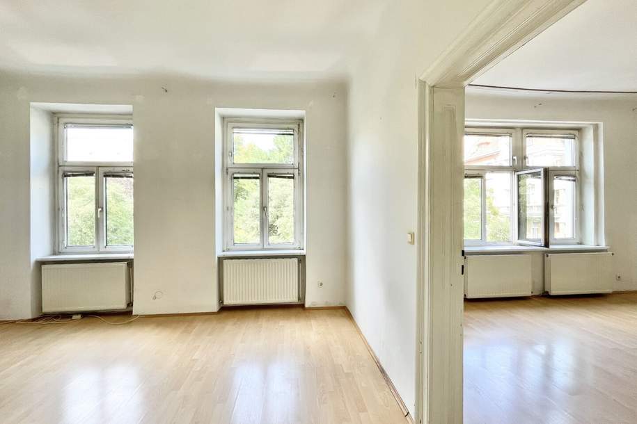 Brigittaplatz | Bezaubernde 2 Zimmer Altbau mit Potenzial &amp; Grünblick für unter € 3.650/m2, Wohnung-kauf, 249.000,€, 1200 Wien 22., Donaustadt