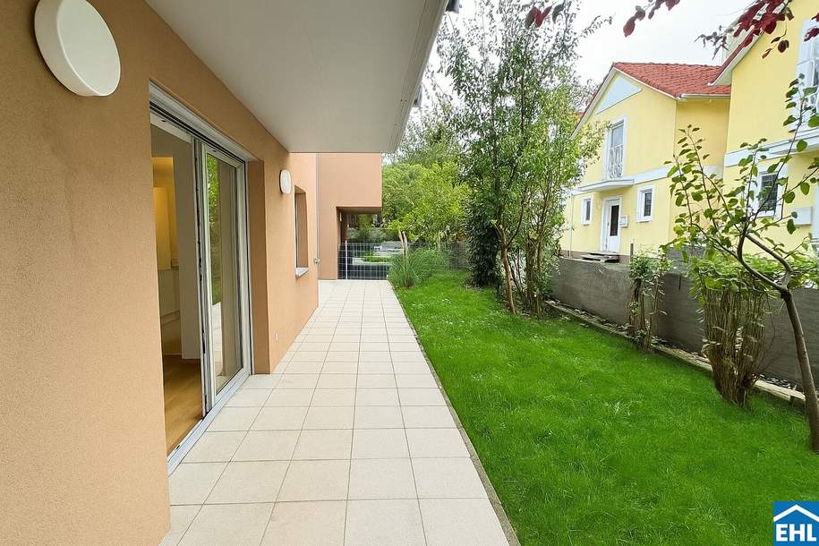 Gartenwohnung in Essling: Geräumige 3-Zimmer-Wohnung in absoluter Ruhelage, Wohnung-kauf, 449.000,€, 1220 Wien 22., Donaustadt
