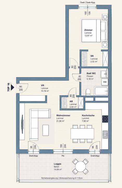 Attraktive 2-Zimmer-Wohnung