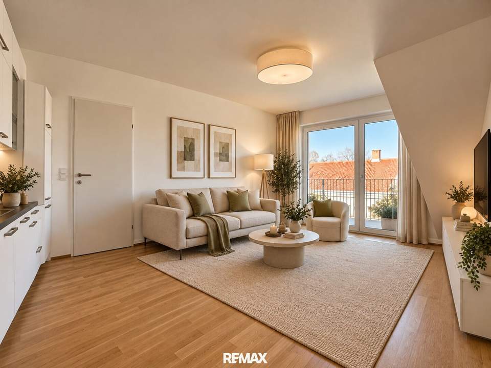 Privatsphäre trifft Wohnkomfort – 3-Zimmer-Dachgeschoss mit 2 Bädern & Terrasse