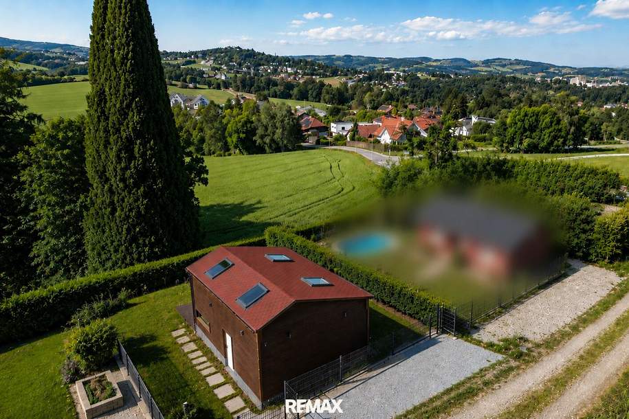 Exklusives Holzhaus mit Wellnessfaktor und Pöstlingbergblick, Haus-kauf, 199.999,€, 4060 Linz-Land