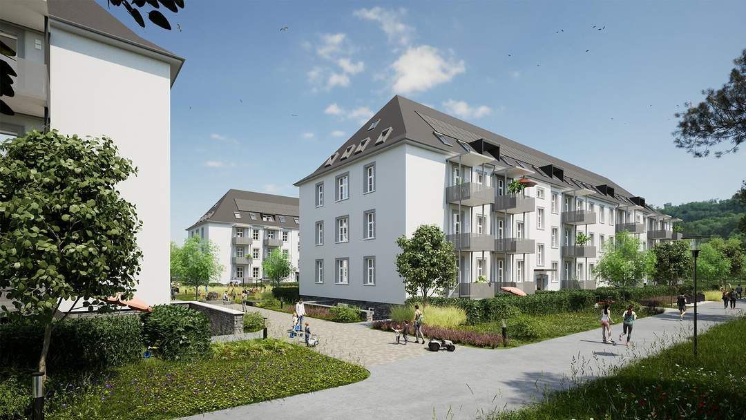 ERSTBEZUG - Helle 1-Zimmer-Wohnung mit Balkon & Eigengarten