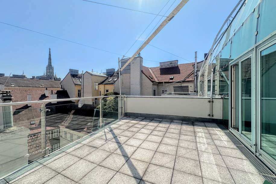 Exklusive Innenstadt-Maisonette mit Glasfront, Freiflächen & Stephansdom-Blick, Wohnung-miete, 3.995,00,€, 1010 Wien 1., Innere Stadt