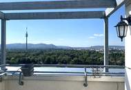 Terrassen-Garconniere im 21. Stock mit Donaupark- Fernblick bei der U1 und UNO-City