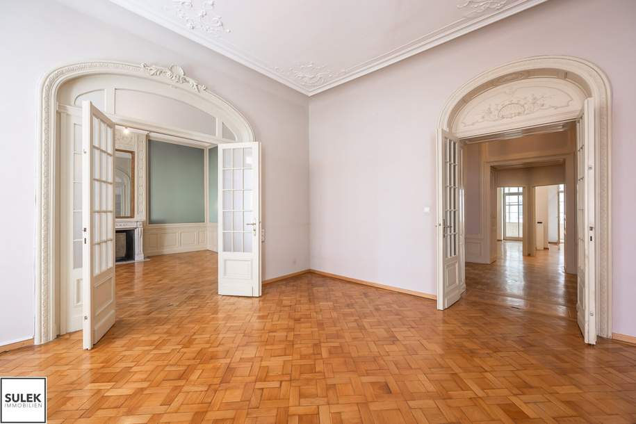 Beletage: Großzügige Altbauwohnung mit Wintergarten in Top-Lage nahe Belvederegarten & Innenstadt, Wohnung-miete, 2.975,01,€, 1030 Wien 3., Landstraße