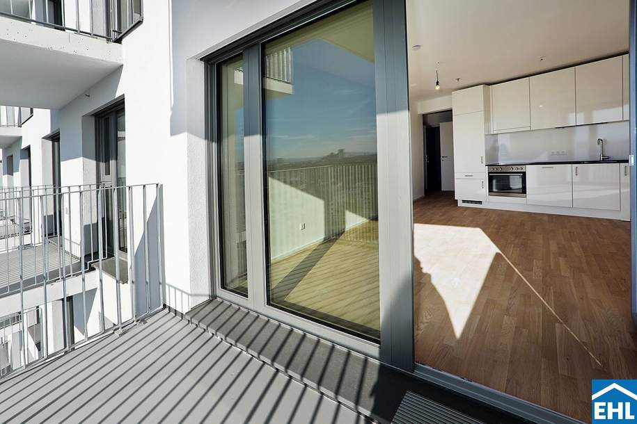 Sonnwendviertel: 1-Zimmer-Wohnung mit Balkon im 3. OG – Fitnessraum, Co-Working & Rooftop-Terrasse inklusive!, Wohnung-miete, 620,00,€, 1100 Wien 10., Favoriten