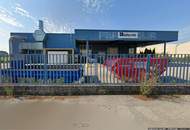 Lager-/Produktionshalle mit Büro in Toplage direkt an der B 1 mit 2500 KVA Stromleistung und Hausbrunne