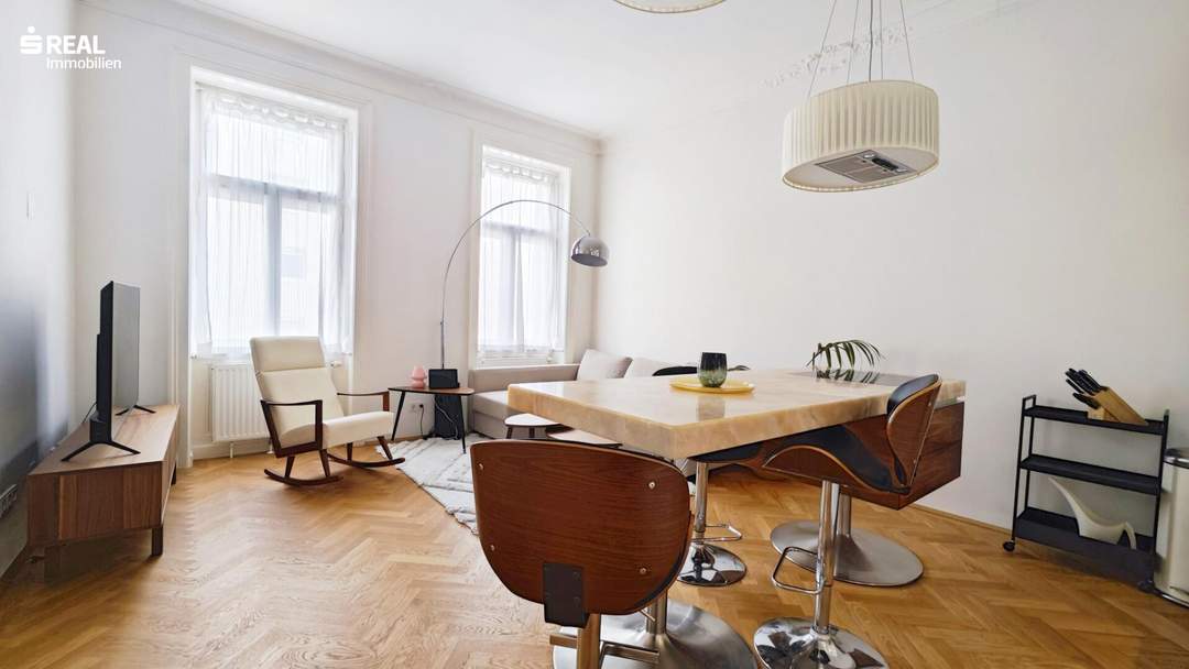 Altbau 100% - sanierte 3-Zimmer Altbauwohnung bei der U3