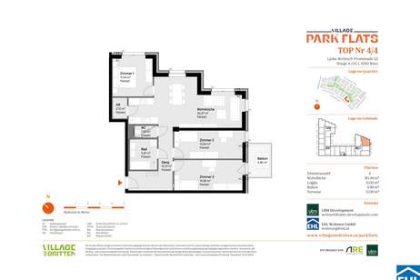 Zukunftssicher investieren in Wiens begehrtem Stadtteil – PARK FLATS, Wohnung-kauf, 180.000,€, 1030 Wien 3., Landstraße